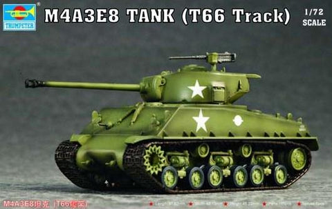 Trumpeter 1/72 M4A3E8 (Easy Eight) Tank w/T66 Tracks Kit