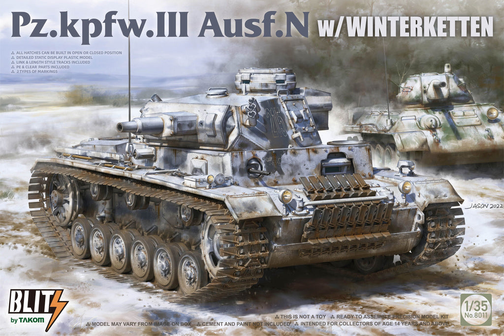 Takom Blitz 1/35 Pz.Kpfw.III Ausf.N w/Winterketten Kit