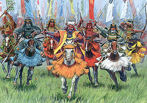 Zvezda 1/72 Samurai Warriors Cavalry XVI-XVII AD (17 Mtd) Figure Set