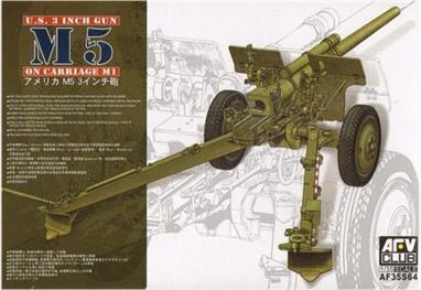 AFV Club 1/35 US 3 Inch M5 Gun on M1 Carriage Kit