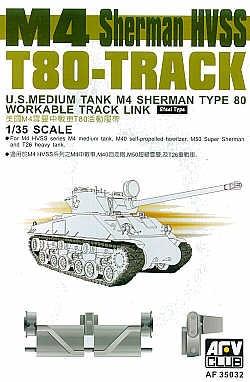 AFV Club 1/35 M4 Sherman HVSS Type 80 Workable Track Links Kit