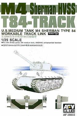 AFV Club 1/35 M4 Sherman HVSS Type 84 Workable Track Links Kit