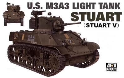 AFV Club 1/35 US M3A3 Stuart Light Tank Kit