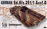 AFV Club 1/35 German Schutzenpanzer SdKfz 251/1 Ausf D Halftrack Kit