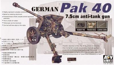 AFV Club 1/35 German Pak 40 7.5cm Anti-Tank Gun Kit