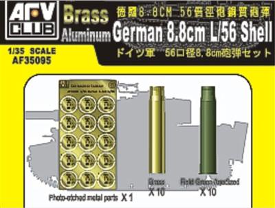 AFV Club 1/35 German 8.8mm L/56 Ammo Shell for Flak 18/36/37 Tiger I Kit