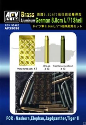 AFV Club 1/35 German 8.8mm L/71 Ammo Shells for Nashorn, Elephant, Jagdpanther & Tiger II Kit
