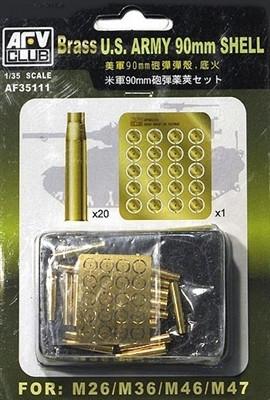 AFV Club 1/35 US Army 90mm Ammo Shells for M26/M36/M46/M47 (Brass)