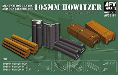 AFV Club 1/35 Ammo Crates & Containers for 105mm Howitzer Kit