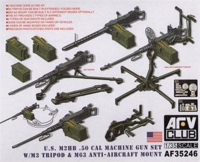 AFV Club 1/35 US M2HB .50Cal MG w/M3 Tripod & M63 AA Mount Kit