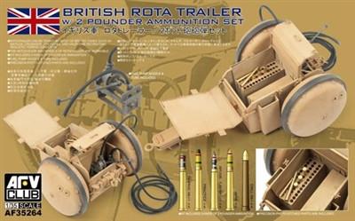 AFV Club 1/35 British Rota Trailer w/2-Pdr Ammo Set Kit