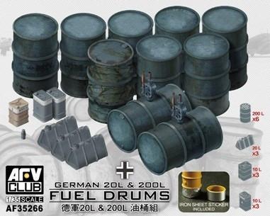 AFV Club 1/35 German 20L & 200I Fuel Drums Kit