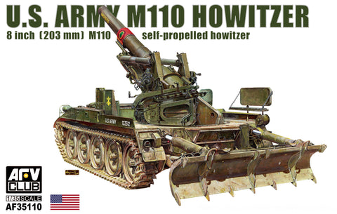 AFV Club 1/35 US Army M110 203mm 8-inch Self-Propelled Howitzer (All New Tooling) Kit