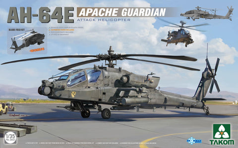 Takom 1/35 AH-64E Apache Guardian Attack Helicopter Kit