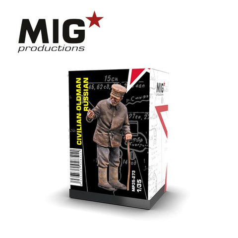 MIG 1/35 Civilian Old Man Russian Resin Figure