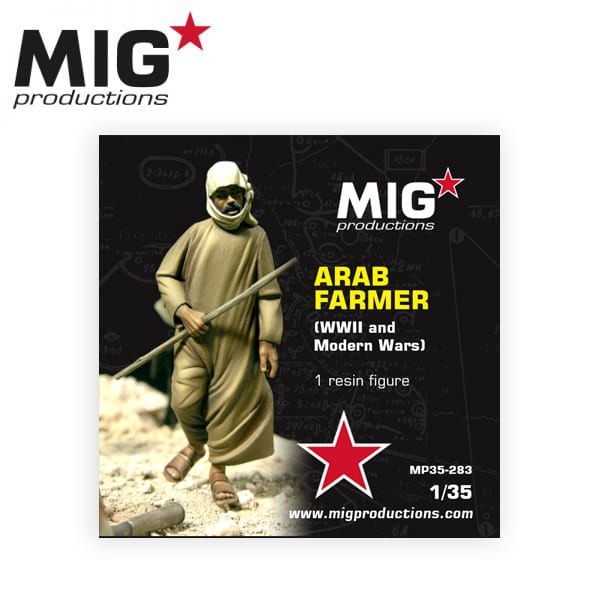 MIG 1/35 Arab Farmer Resin Figure