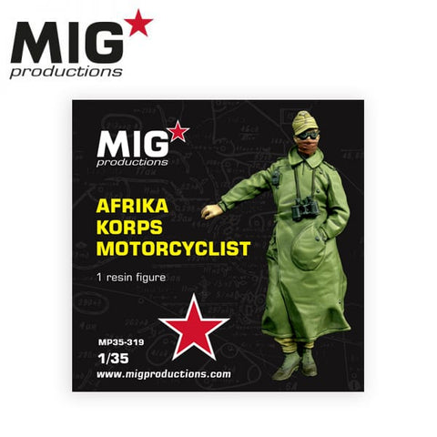 MIG 1/35 Africa Korps Motorcyclist Resin Figure