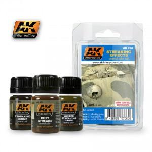 AK Interactive Streaking Effects Enamel Paint Set (12, 13, 14)