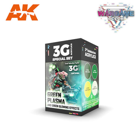 AK Interactive 3G Wargame Color Green Plasma And Glowing Effect Set