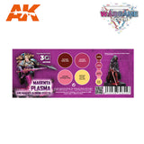 AK Interactive 3G Wargame Color Magenta Plasma And Glowing Effects Set