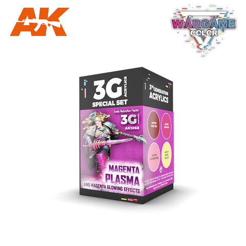 AK Interactive 3G Wargame Color Magenta Plasma And Glowing Effects Set