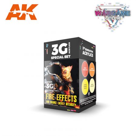AK Interactive 3G Wargame Color Fire Effects Set