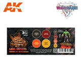 AK Interactive 3G Wargame Color Lava Effects Set