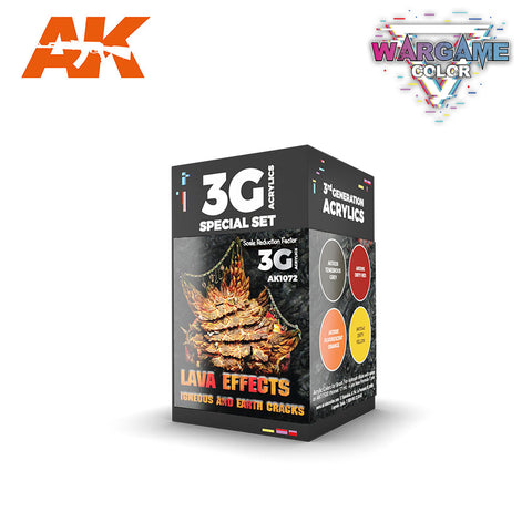 AK Interactive 3G Wargame Color Lava Effects Set