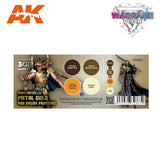 AK Interactive 3G Wargame Color Non Metallic Metal Gold (W. B.) Set