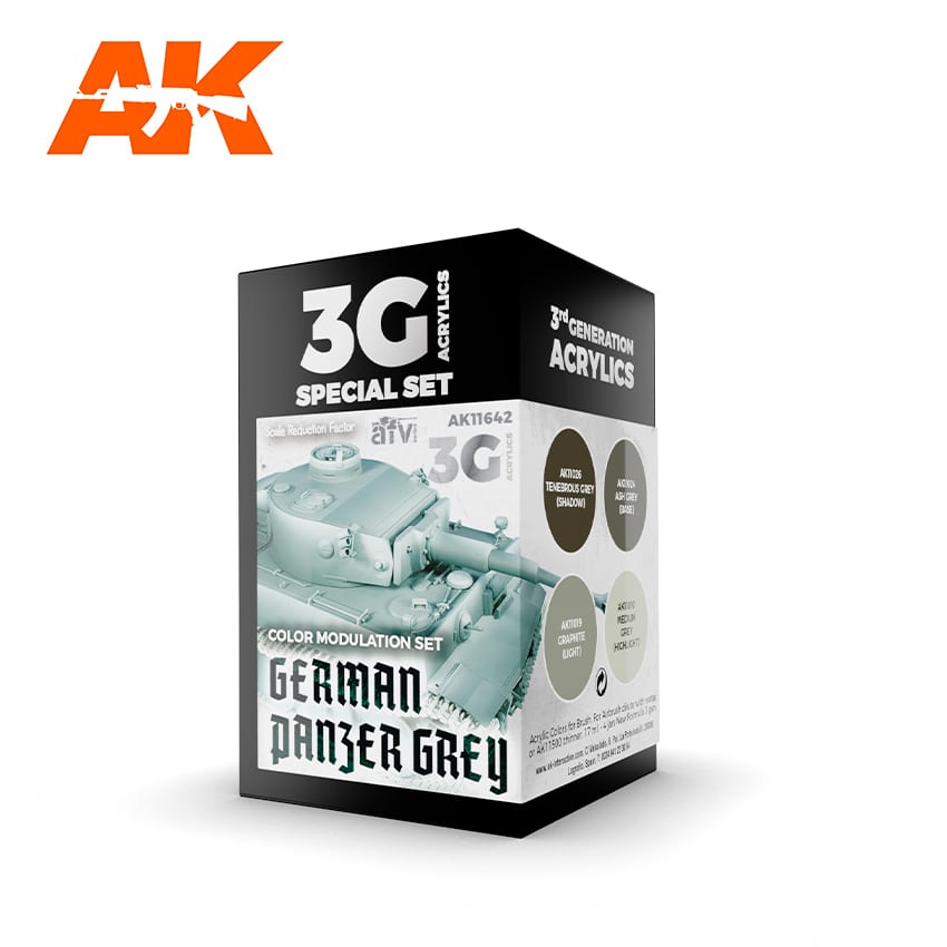 AK Interactive 3G Modulation German Panzer Grey Set