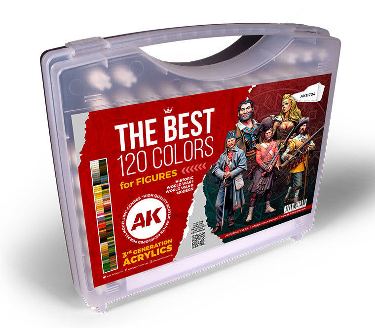 AK Interactive The Best 120 Colors For Figures Set – Military Model Depot
