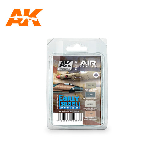AK Interactive Air Series: Early Israeli Air Force Acrylic Paint Set (4 Colors) 17ml Bottles