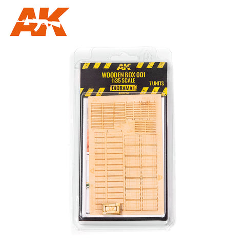AK Interactive Laser Cut 1/35 Wooden Box 001 (7 Units)
