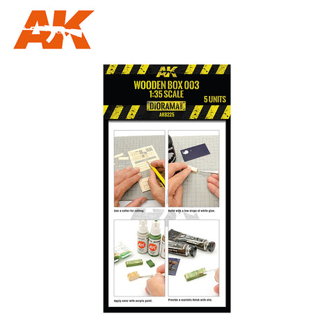 AK Interactive Laser Cut 1/35 Wooden Box 001 (5 Units)