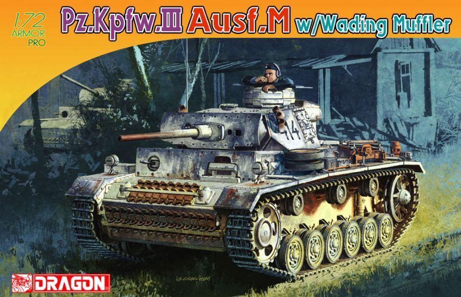 Dragon 1/72 Pz.Kpfw.III Ausf.M w/Wading Muffler Armor Pro Series Kit