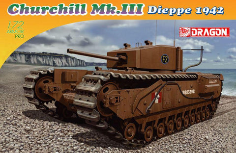 Dragon Military 1/72 Churchill Mk III Tank Dieppe 1942 Kit