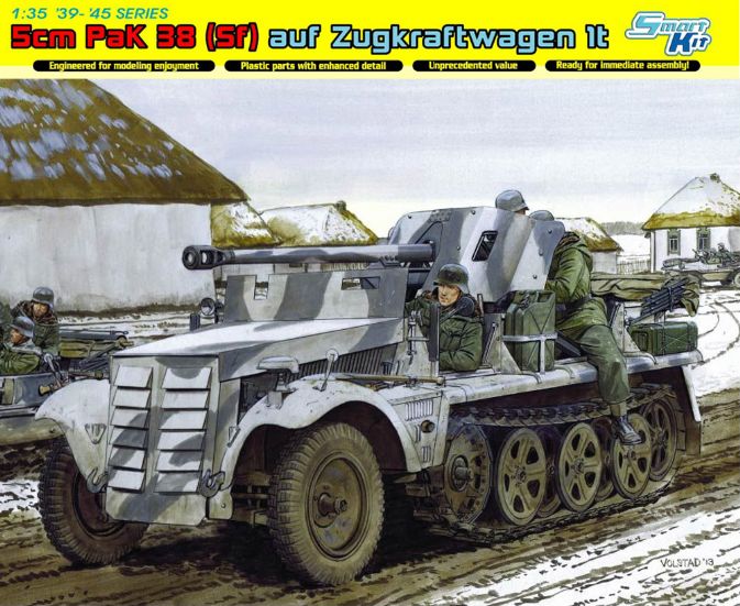 Dragon 1/35 Zugkraftwagen 1t w/5cm Pak 38(Sf) Gun Kit
