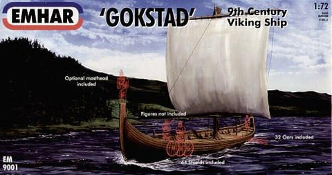 Emhar Military 1/72 9th Century Gokstad Viking Ship Kit
