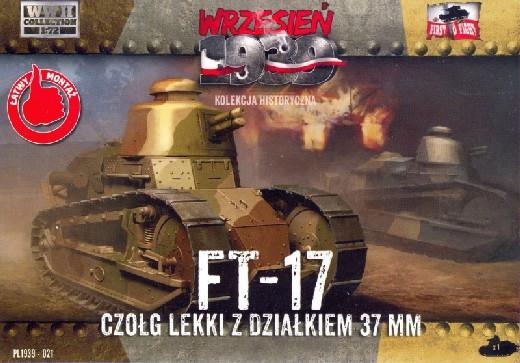 First To Fight 1/72 FT17 Light Tank w/Round Turret & 37mm Gun Kit