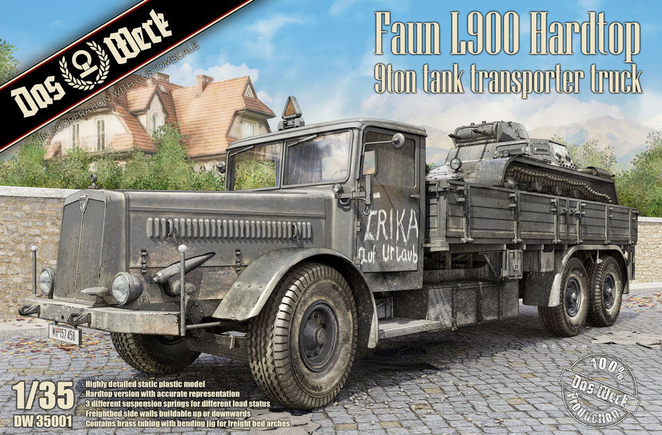 Das Werk 1/35 Faun L900 Hardtop 9ton Tank Transporter Truck 2in1 Kit