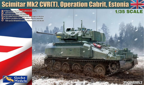 Gecko 1/35 Scimitar Mk2 CVR(T) Recon Vehicle Kit, Operation Cabrit, Estonia