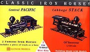 Glencoe 1/120 Classic Iron Horse Locos Central Pacific & Cabbage Stack Kit