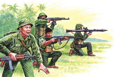 Italeri Military 1/72 Vietnam: Vietnamese Army/Vietcong Soldiers (50 Figures) Set