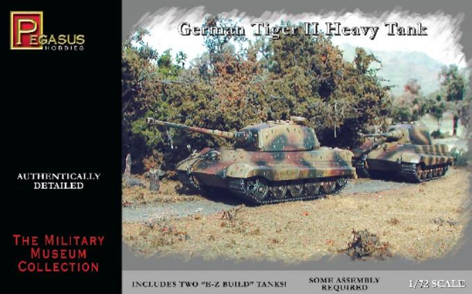 Pegasus Military 1/72 German Tiger II Heavy Tank (2) Snap Kit