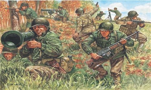 Italeri Military 1/72 WWII US Infantry 2nd Division (50) Kit