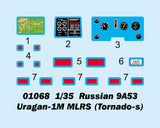 Trumpeter 1/35 Russian 9A53 Uragan-1M MLRS (Tornado-S) Multiple Launch Rocket System (New Tool) Kit