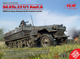 ICM 1/35 WWII German SdKfz 251/1 Ausf A Armored Personnel Carrier (New Tool) Kit