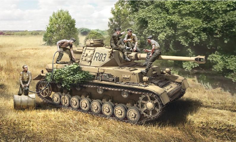 Italeri Military 1/35 PzKpfw IV Ausf F1/F2/G Early Tank w/Assault Troops Kit