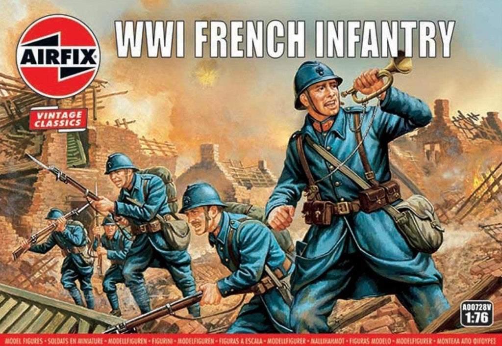 Airfix Military 1/76 WWI French Infantry Figure Set (Re-Issue) Kit