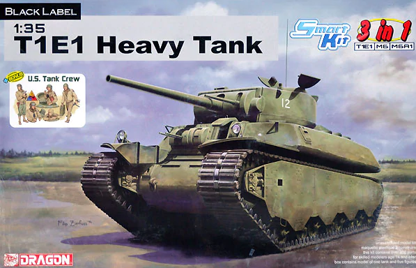 Dragon 1/35 T1E1 Heavy Tank (3 in 1) Black Label Series Kit